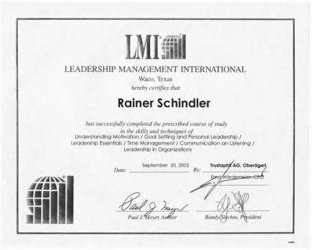 Zertifizierter Coach nach LMI Swiss und SCA Swiss